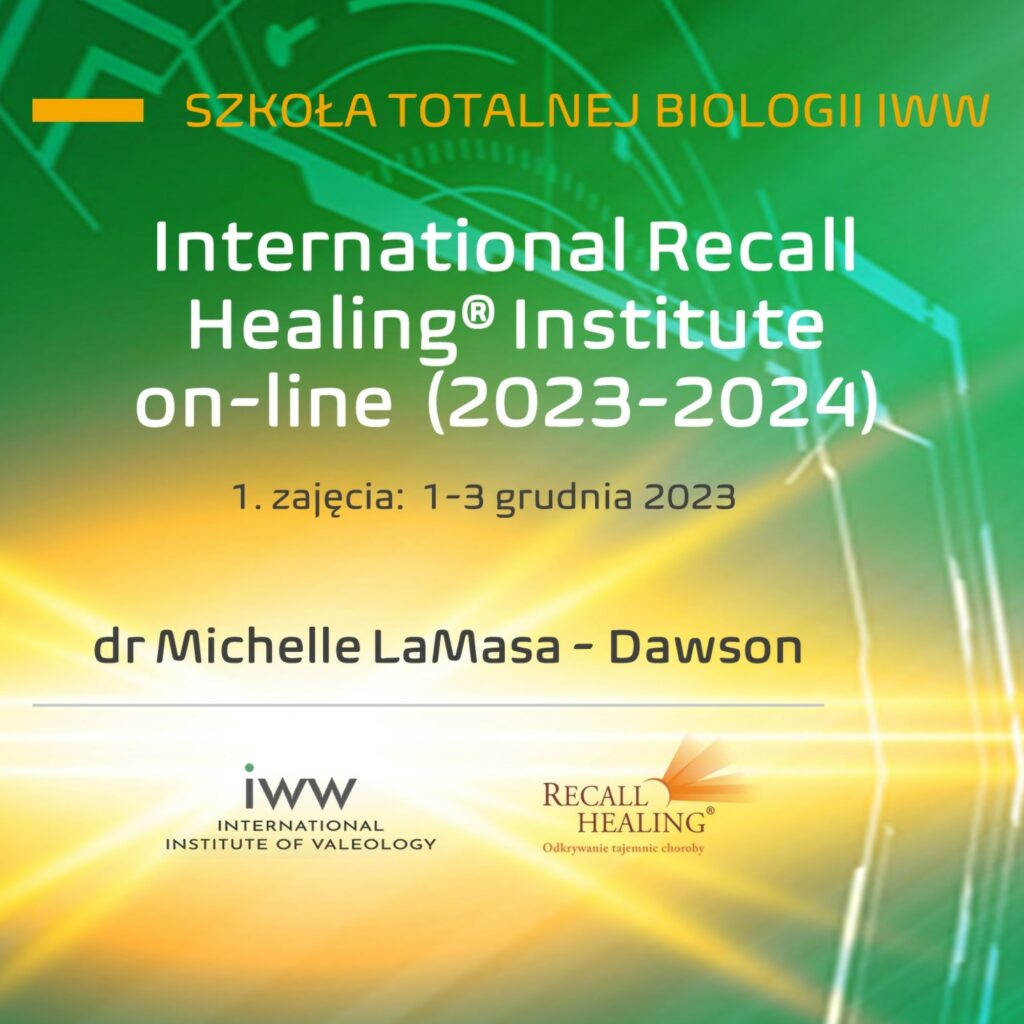International Recall Healing® Institute 2023-2024 – on-line: Institute 1